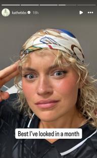 Woman wearing a headscarf and jersey, caption reads