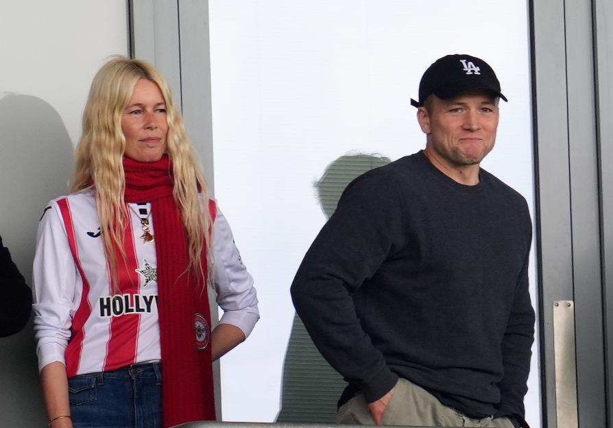 Supermodel Claudia Schiffer spotted at Brentford vs Man Utd alongside Golden Globe winner tipped to be next James Bond