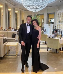 Michelle Keegan and Mark Wright at a formal event.