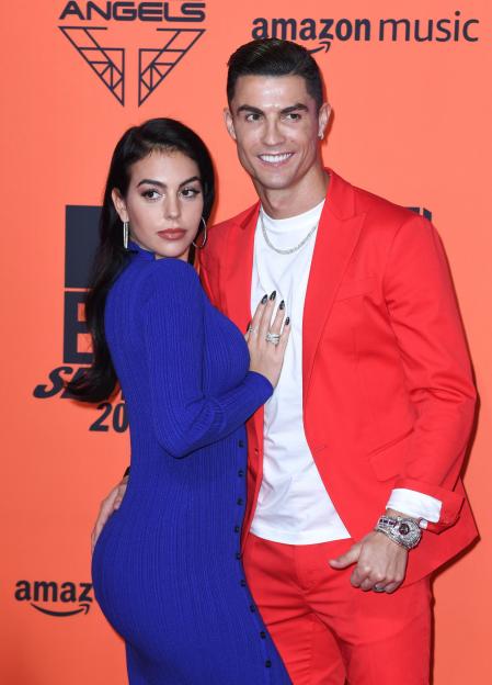 Georgina Rodriguez and Cristiano Ronaldo at the MTV Europe Music Awards 2019.