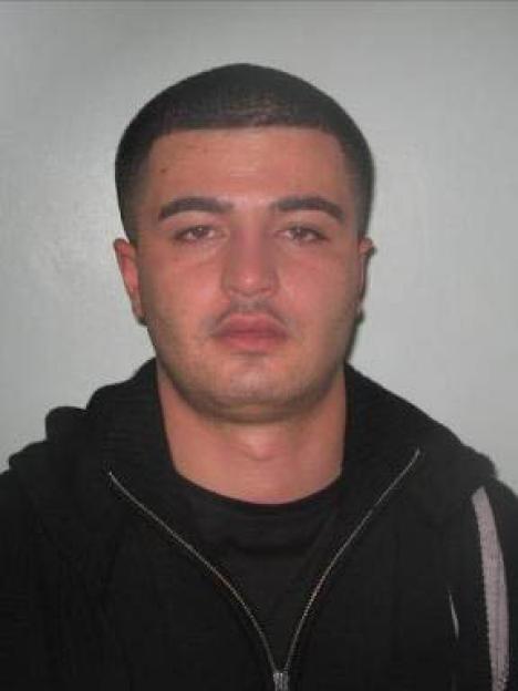 Mugshot of a murder suspect.