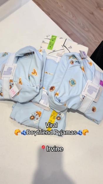 Viral boyfriend pajamas in Irvine.