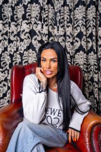 Katie Price speaking at The Cambridge Union.