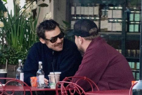 Harry Styles goes unnoticed by fans as he gets coffee with James Corden in London – then heads to the pub