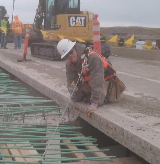 Loren working on a bridge construction job.