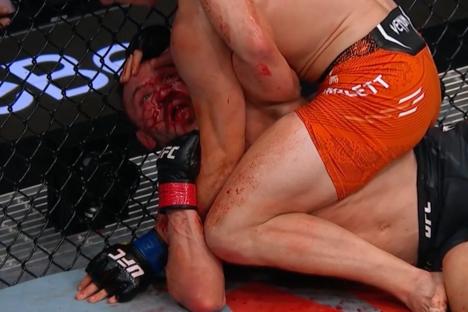 Michael Chandler BLUDGEONED at UFC 314 & left with horror cut as he costs McGregor £382K with TKO loss in front of Trump