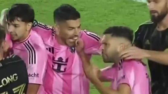 Luis Suarez appears to try to BITE player… but quickly stops when he realises it’s his own team-mate