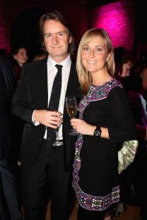 Martin Frizzell and Fiona Phillips at a charity event.