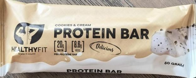 Healthy Fit Cookies & Cream Protein Bar recall notice.