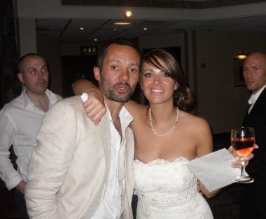 Rhodri and Natasha Giggs at their Las Vegas wedding reception.