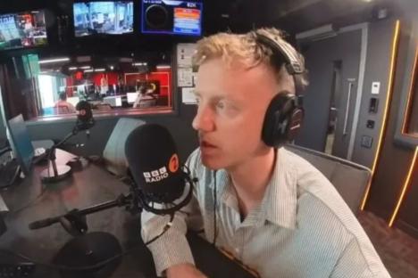 Emotional moment breakfast radio presenter fights back tears as he reveals abusive relationship with violent ex