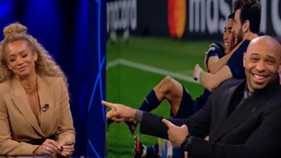 ‘Can’t say anything’ – Thierry Henry leaves Kate Abdo in stitches as Micah Richards butchers pronunciation of legend