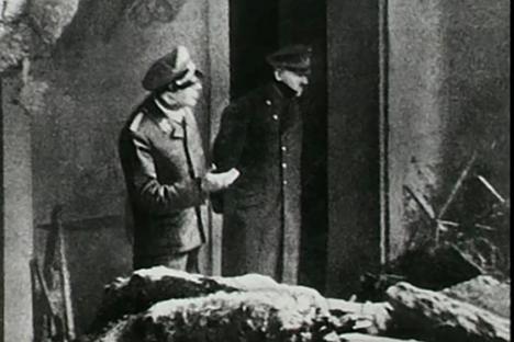 Photograph of Adolf Hitler shortly before his death.