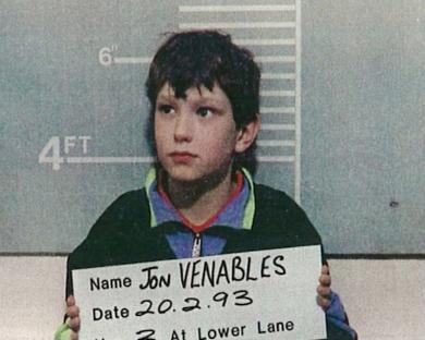 Mugshot of Jon Venables at age 10.