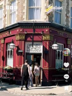 The Queen Victoria pub in Albert Square, from the EastEnders TV show.