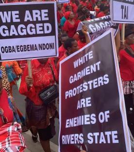 Again women protest in Rivers, demand end to emergency rule, sack of CP 3
