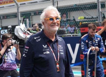 Flavio Briatore at the Formula 1 Crypto.com Miami Grand Prix.