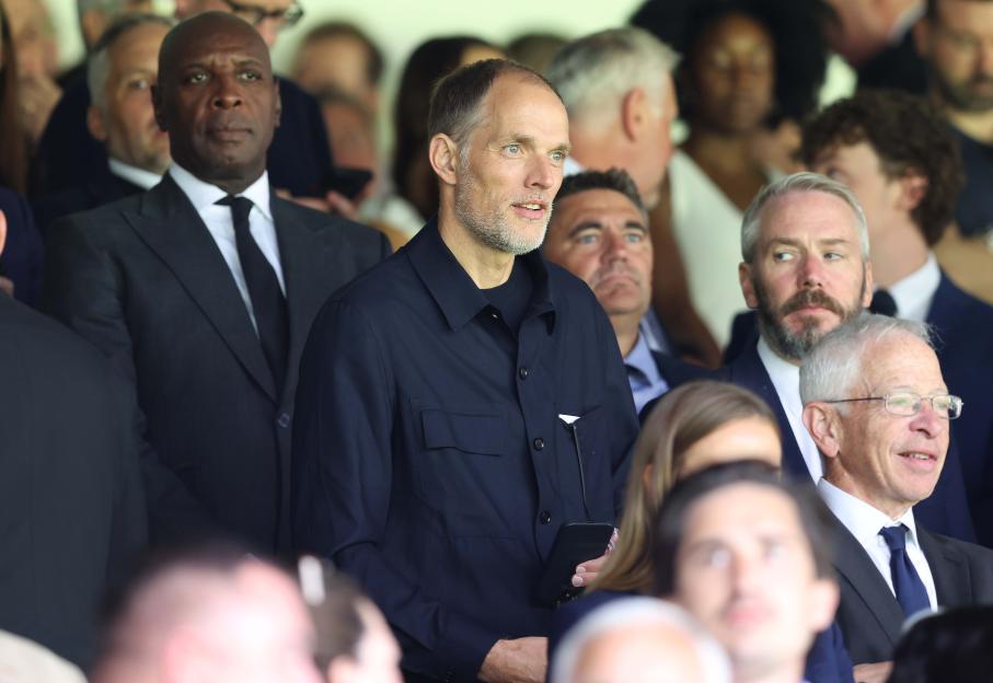 Thomas Tuchel watching a Premier League match.