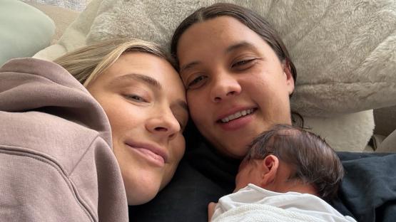 Chelsea star Sam Kerr and footballer partner Kristie Mewis welcome first child as they reveal adorable name