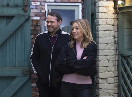 Daisy Midgeley and Daniel Osbourne in Coronation Street.