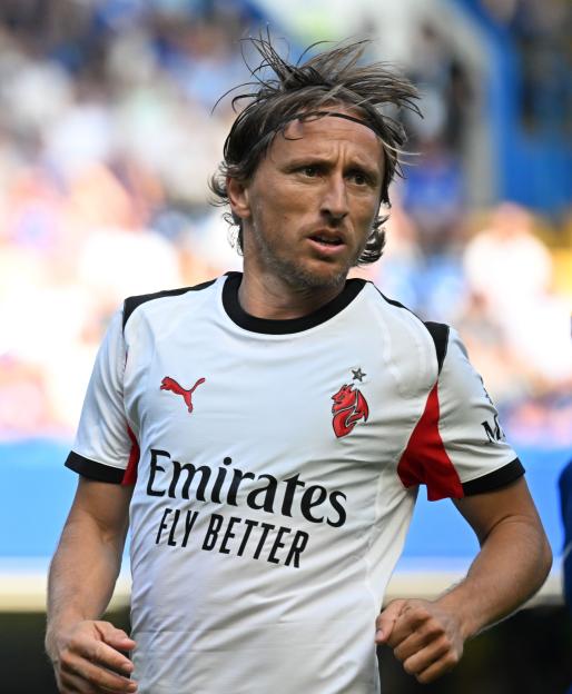 Luka Modric of Milan in action.