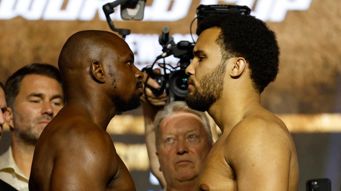 Moses Itauma saw ‘wounded animal’ in eyes of super-skinny Dillian Whyte as pair weigh-in for monster heavyweight fight