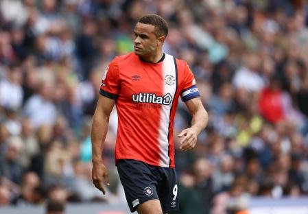 Carlton Morris of Luton Town during a football match.