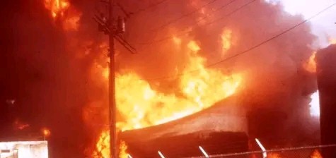 Panic As Gas Tanker Catches Fire In Lagos