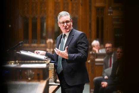 Keir Starmer addressing the House of Commons.