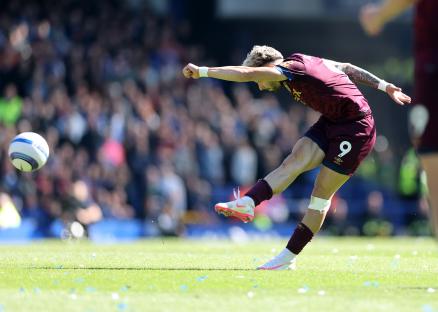 Julio Enciso of Ipswich Town scoring a goal.