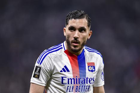 Rayan Cherki of Olympique Lyonnais during a Ligue 1 match.