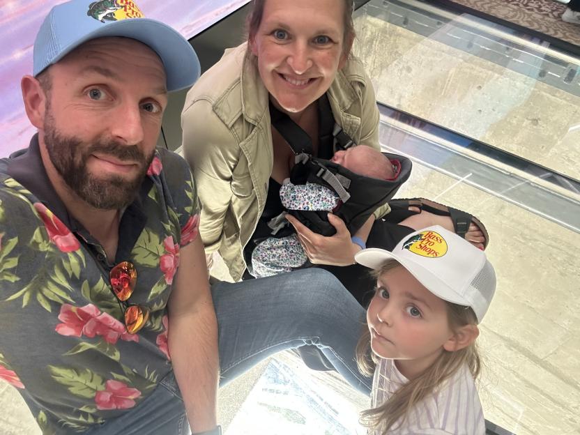 Family with newborn baby in Toronto.