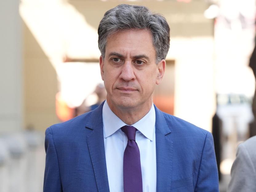 Ed Miliband, Energy Secretary, arriving at the Cabinet Office.