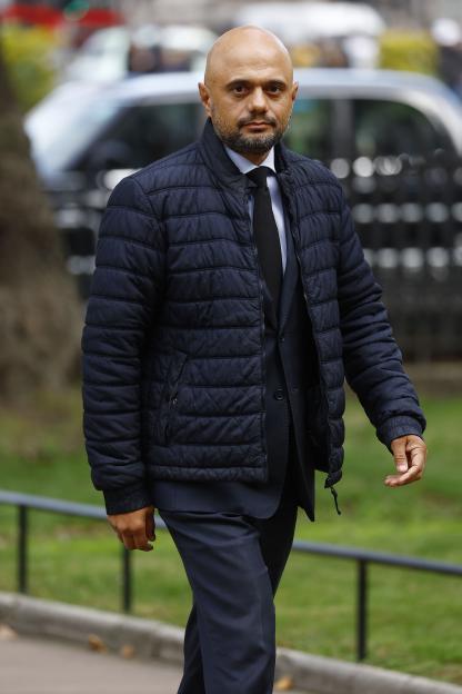Sajid Javid arriving at Westminster Abbey.