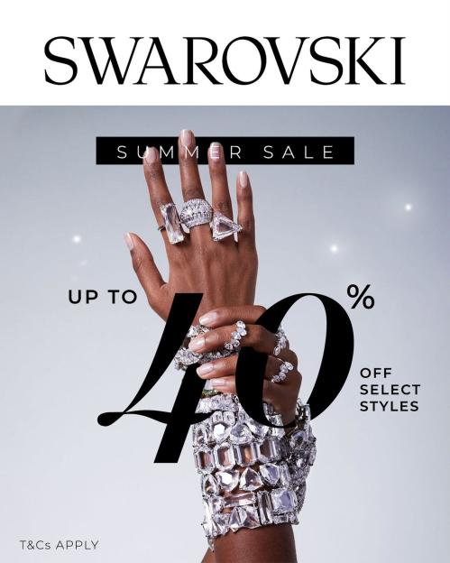 Summer Just Got Brighter: Swarovski Nigeria Offers Up to 40% Off Iconic Crystal Pieces
