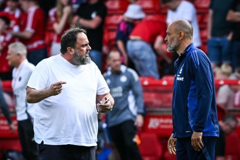 Nottingham Forest's co-owner and manager speaking after a match.