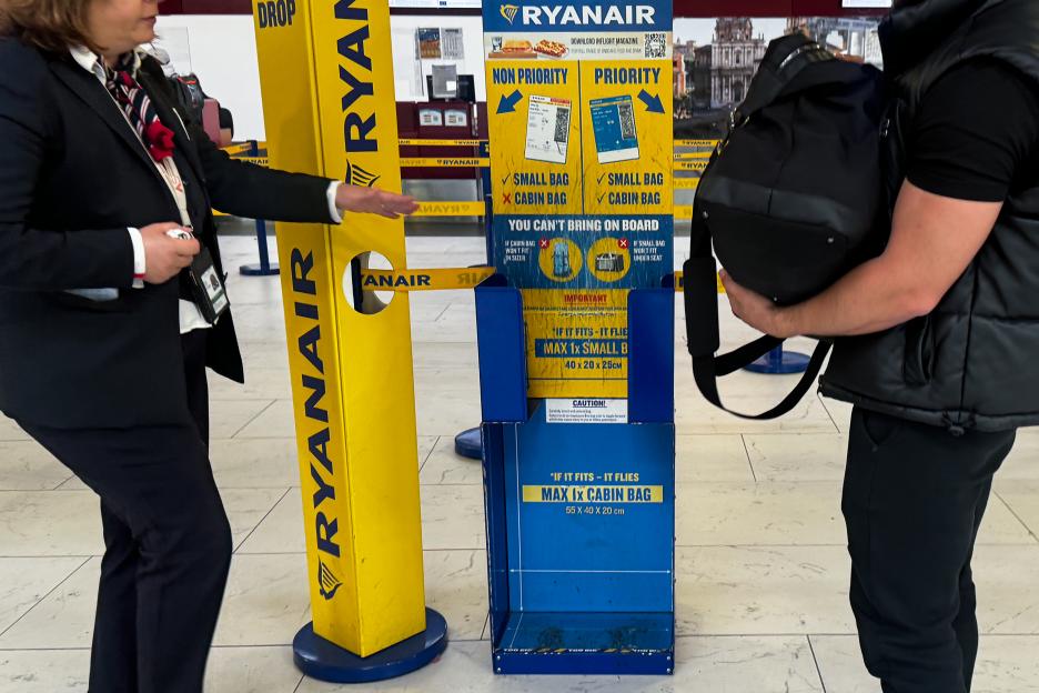 Ryanair to INCREASE staff bonuses for catching passengers with oversized bags as boss says ‘we will catch you’