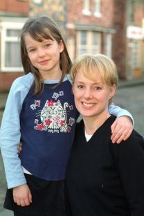 Helen Flanagan with Sally Whittaker.