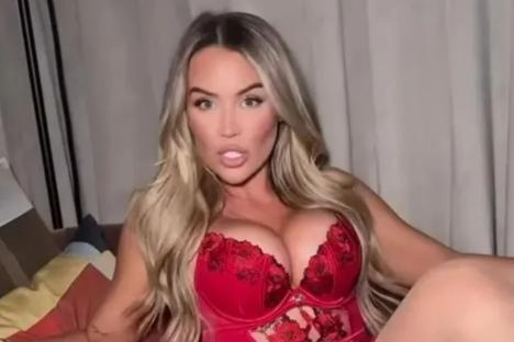 Love Island’s Samantha Kenny stuns as she strips off to red lingerie after night out with Pete Wicks
