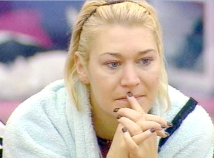 Jo O'Meara reacting to Jade Goody's eviction from Celebrity Big Brother.