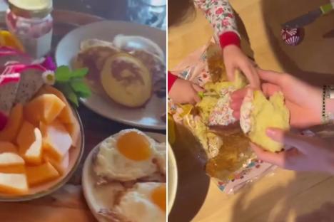 Meghan Markle shares sweet vid of family breakfast and shows off ‘special gift’ Prince Harry brought back from Ukraine