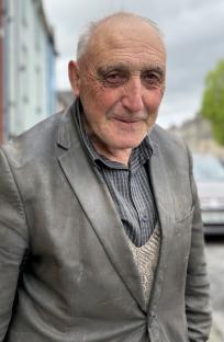 Portrait of John Pughe, a 79-year-old farmer.