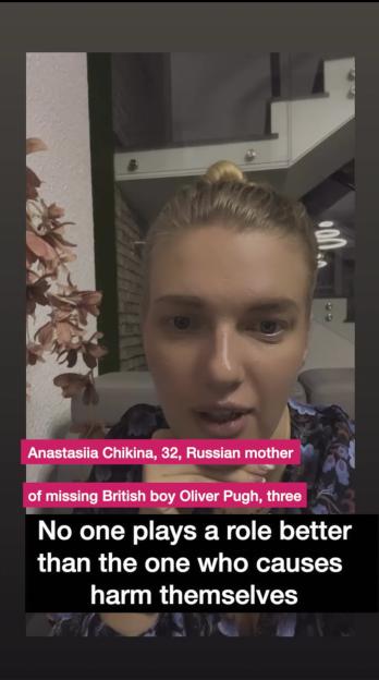 Oliver Pugh, 3, and his mother Anastasiia Chikina, 32.