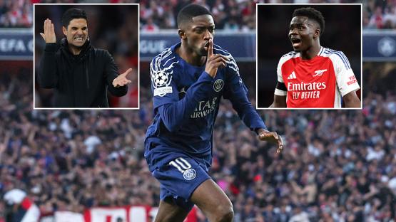 Arsenal 0 PSG 1: Ousmane Dembele stuns Emirates with early goal and leaves Gunners with mountain to climb in second leg