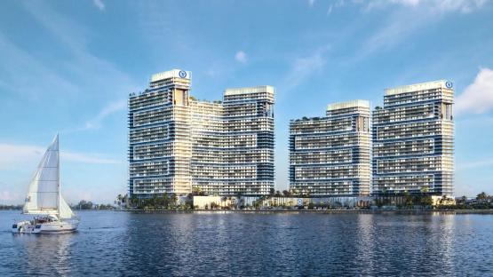 Rendering of luxury, football-themed apartments in Dubai.