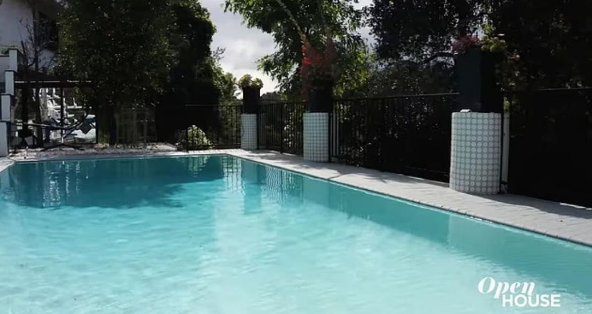 Swimming pool at a 1.5 million pound Hollywood Hills home.