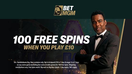 Get 100 free spins when you register and stake £10 with BetMGM’s new casino welcome bonus