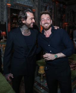 Peter Wicks and Sam Thompson at Olivia Attwood's birthday celebration.