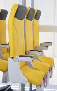 Stand-up airplane seats.