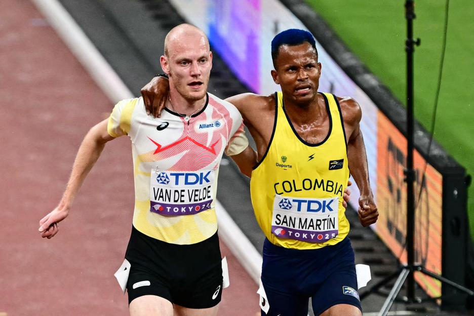 Heartwarming moment runner sacrifices his own race to help injured rival over the line at World Athletics Championships
